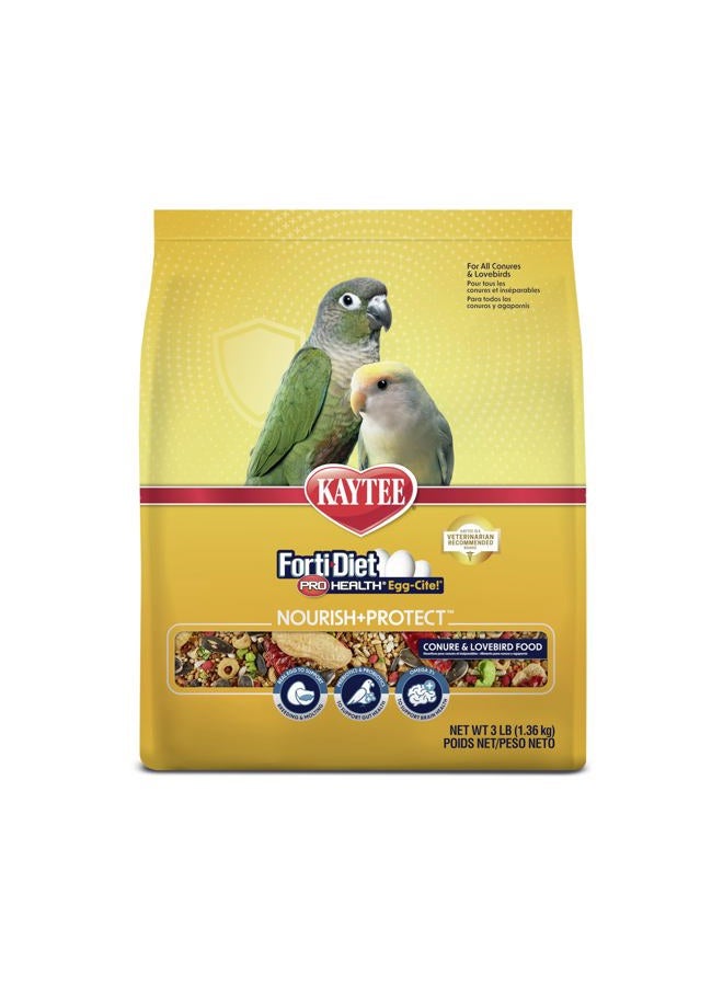 Kaytee Forti-diet Pro Health Egg Cite Conure and Lovebird Food 3lb Bag Probiotic - Image 1