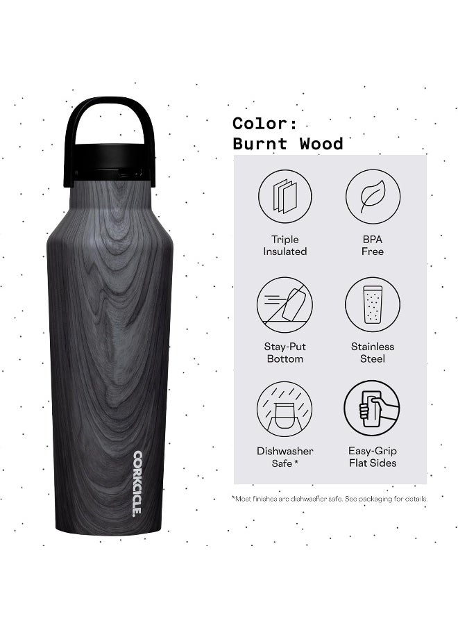 CORKCICLE - Corkcicle Sport Canteen Insulated Tumbler, Burnt Wood, 20 oz – Reusable Water Bottle Keeps Beverages Cold for 25 Hours & Hot 12 Hours – Cupholder Friendly Tumbler with Screw-On Cap - Image 1