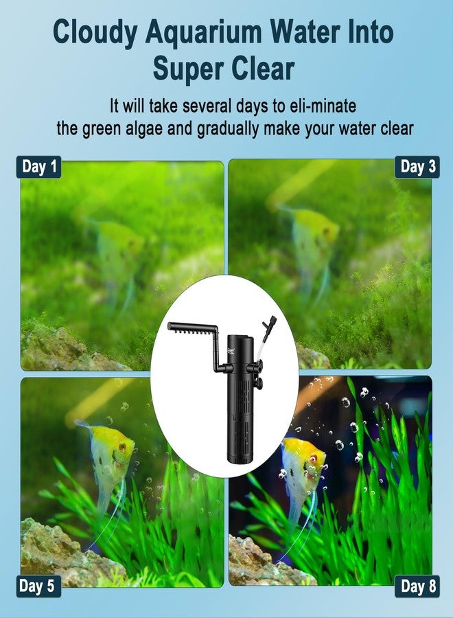 hygger Aquarium U-V Filter with Filter Sponge, U-V Light & Timer, Submersible Pump Filter for Green Water Clean, Internal Filter with Aeration & Rainfall for Fish Tank - Image 5