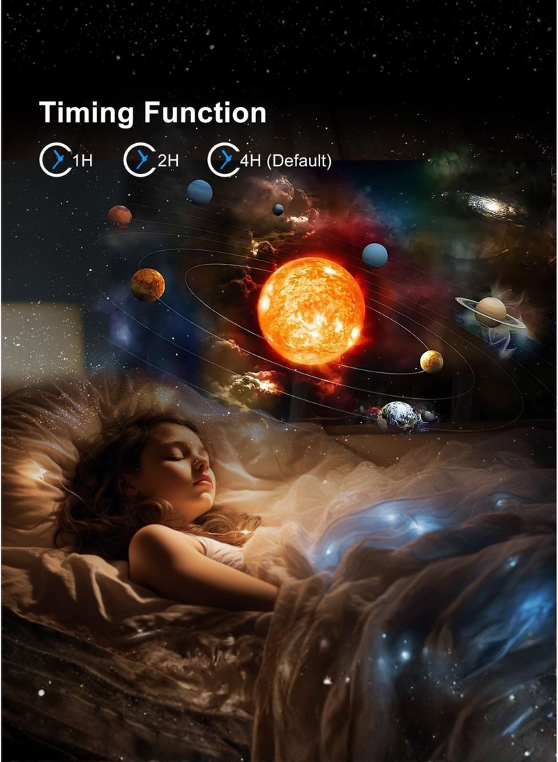 Sunshine Trade World 13-in-1 Galaxy Night Light Star Projector Lamp with 12 Film Discs | LED Rotating Star & Galaxy Projection | Kids Night Light for Bedroom, Home Theater, Party & Living Room Decor | Soothing Sleep Lamp for Children | White - Image 3