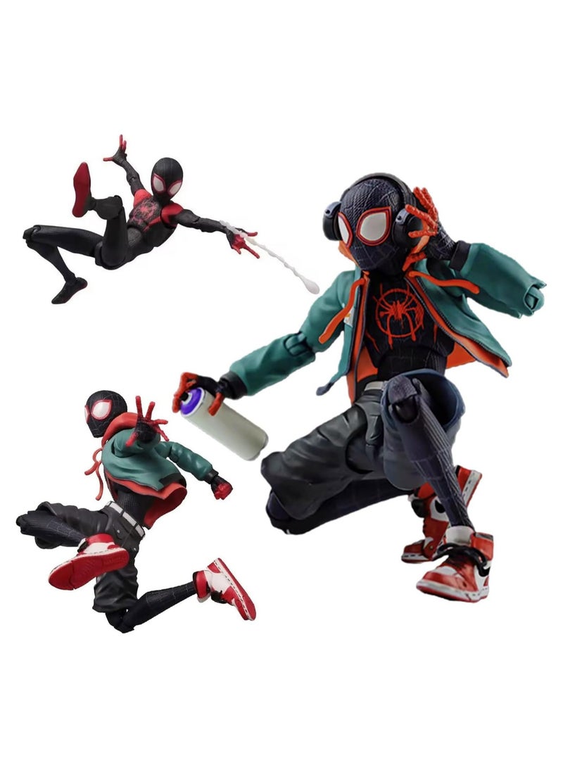 Into The Spider-Verse Miles Morales Sentinel SV Super Heroes 6 inches Joints Moveable Action Figure Collectable Model Ornaments Toy Box Set