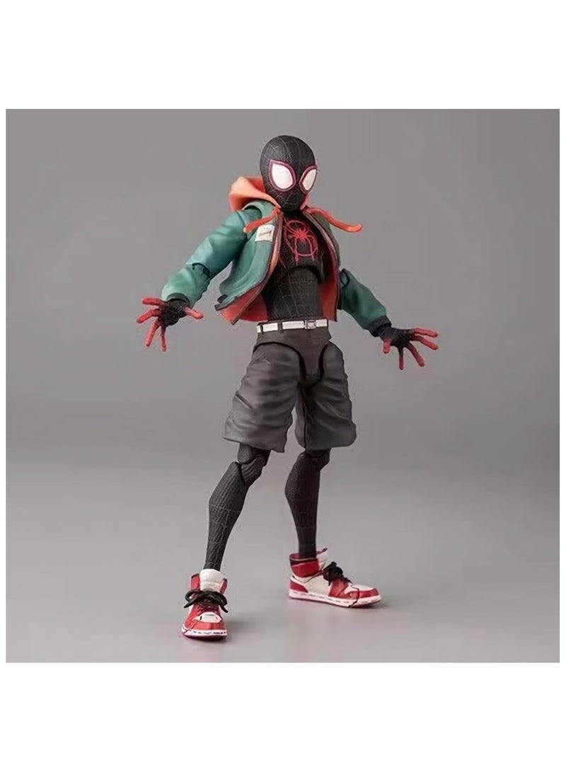 Into The Spider-Verse Miles Morales Sentinel SV Super Heroes 6 inches Joints Moveable Action Figure Collectable Model Ornaments Toy Box Set
