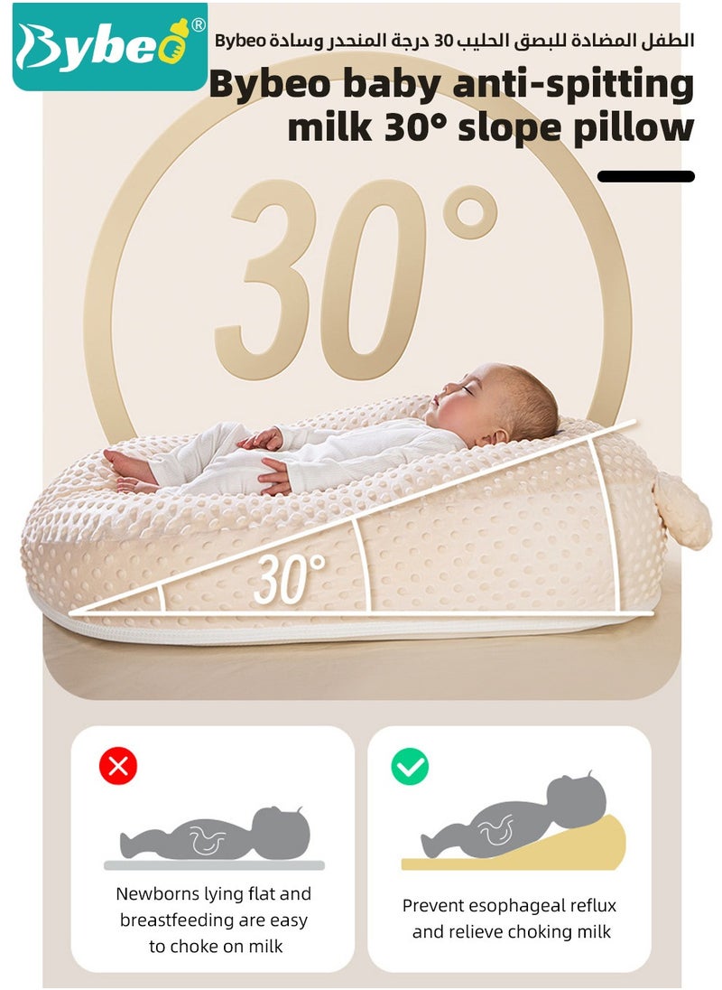 Bybeo Baby Nursing Pillows for Breastfeeding, Multifunctional Infants Feeding Support Pillows, Dual-Sided Anti-Reflux Baby Lounger, Removable Baby Sleeping Nest, Throw up Prevention Slope Mat  - Image 3