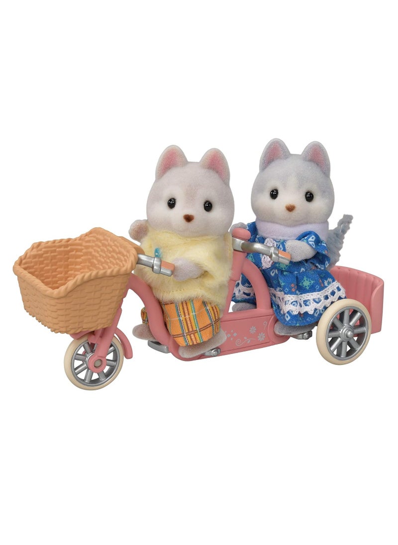Sylvanian Families - Sylvanian Families tandem Cycling Set-Husky Sister & Brother - Image 1