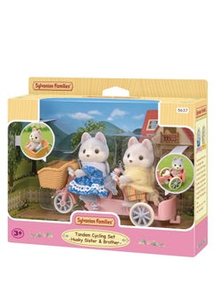 Sylvanian Families Sylvanian Families tandem Cycling Set-Husky Sister & Brother  - Image 4