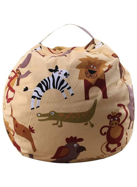 Family Sofa Canvas Cartoon Pattern Children's Plush Toys Storage Bean Bag Lazy Sofa Bean Bag Chair