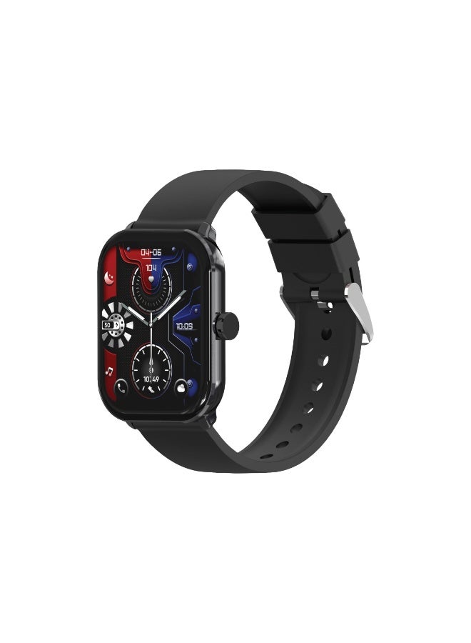 AcceOn Aeris Pro ACC-SW408 Smartwatch – 2.1" Ultra-Clear Display, Bluetooth 5.4 Calling, IP68 Waterproof, Comprehensive Health & Sports Tracking – Includes Extra Silicone Strap – Black - Image 1
