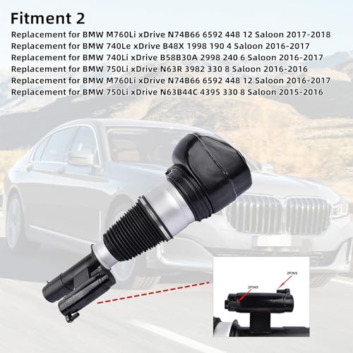 Vahaha Front Left Air Suspension Strut w/EDC Replacement for BMW 7 Series G11 G12 740 750 760 xDrive 4WD 37106877559 37106899043 37106874597 37107915945 - Image 3