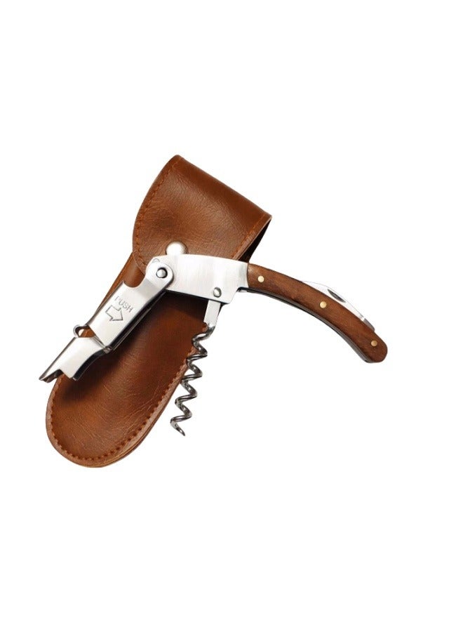 Five in one bottle opener with leather cover  - Image 1