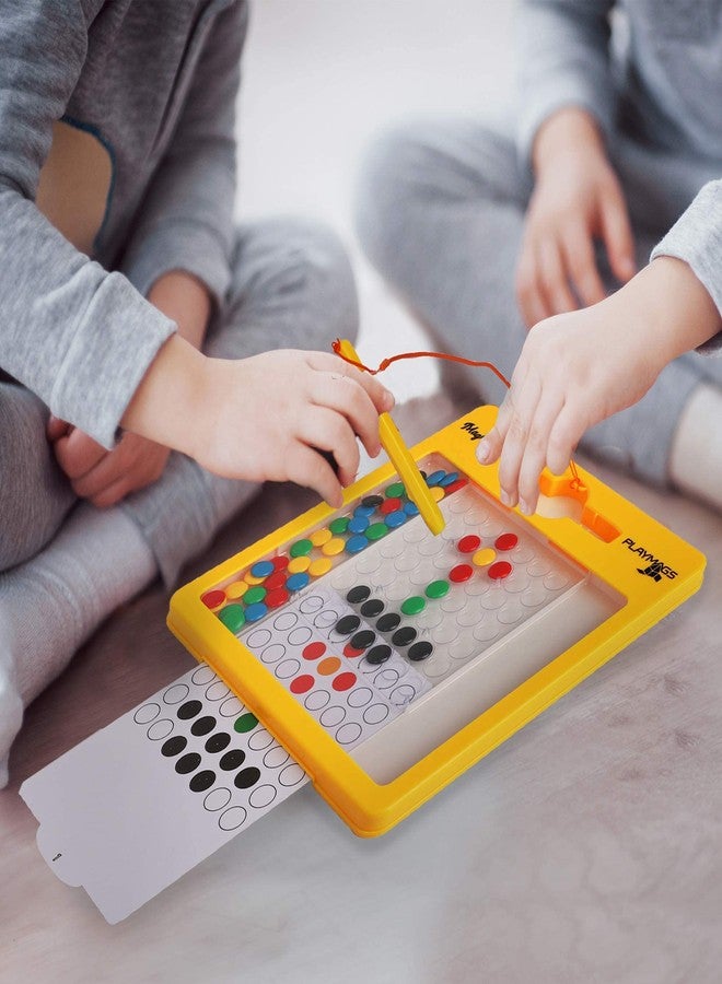 Playmags Magnetic Drawing Board for Kids - Magna Dots Doodle Board with Magnetic Pen - 8x8 Travel Size with Kids Safe Magnets - Fun Toy Toddler Gift - Image 5