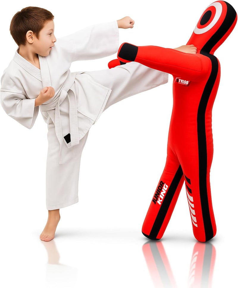 Stylso Unfilled Wrestling Dummy for Kids – Youth Grappling Dummy BJJ, MMA, Jiu Jitsu & Judo Training Partner – Durable Martial Arts Practice Buddy - Image 1