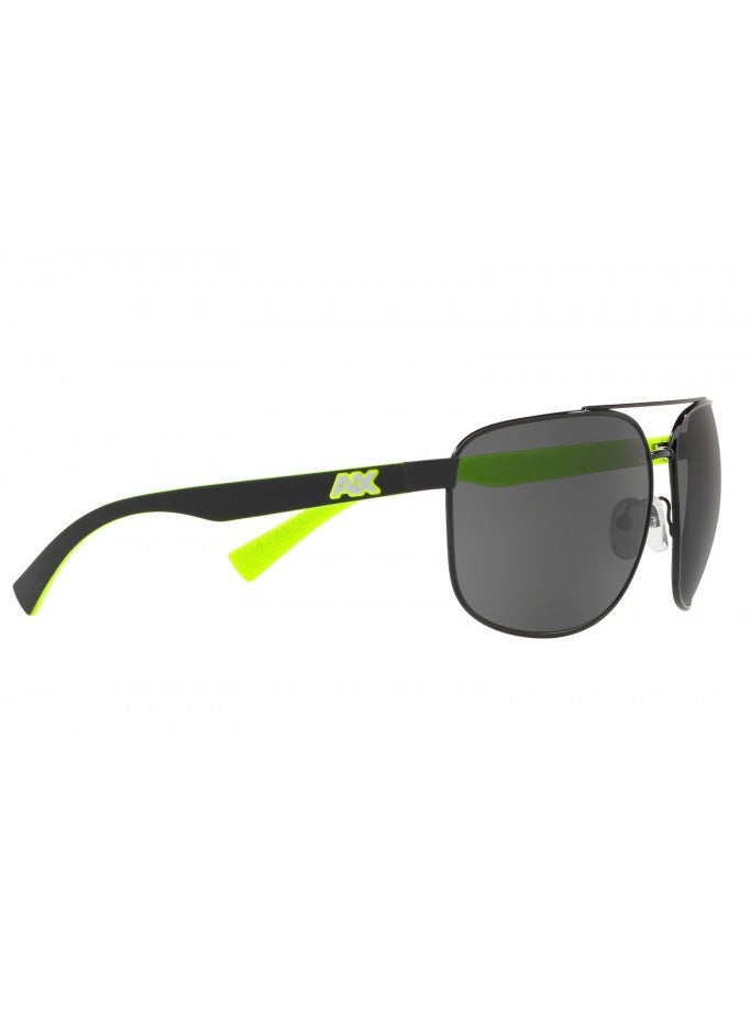 ارماني اكسشينج نظارة شمسية مربعة كاملة الحواف للرجال - AX2026S 6000/87 - مقاس العدسة: 64 ملم - أسود - Image 3