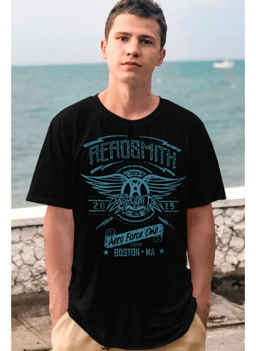 روك اند رول Aerosmith Black Short Sleeve Men's T-Shirt