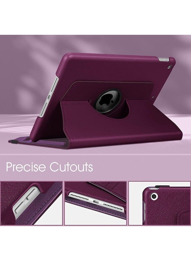 راكسوم جراب دوار 360 درجة لجهاز iPad الجيل التاسع (2021)، والجيل الثامن (2020)، والجيل السابع (2019) - 10.2 بوصة مع حامل قلم وخاصية الإيقاظ/السكون التلقائي - أرجواني - Image 5