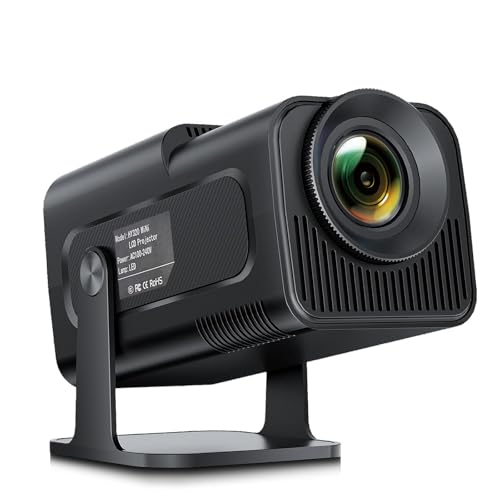 WOOPKER جهاز عرض محمول، جهاز عرض ميني HY320 مع واي فاي وبلوتوث، يدعم 4K 1080P مع واي فاي 6 ثنائي النطاق BT5.0 أندرويد 11، جهاز عرض ذكي مع تصحيح تلقائي للزاوية للهاتف/عصا التلفاز/الكمبيوتر المحمول - Image 1