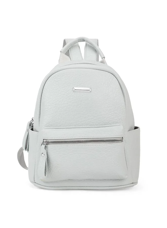 globus Blue Textured Medium Backpack