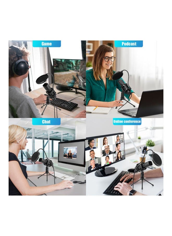 NIBEMINENT 5-Piece USB Microphone Cardioid Condenser With Tripod Stand  - Image 5