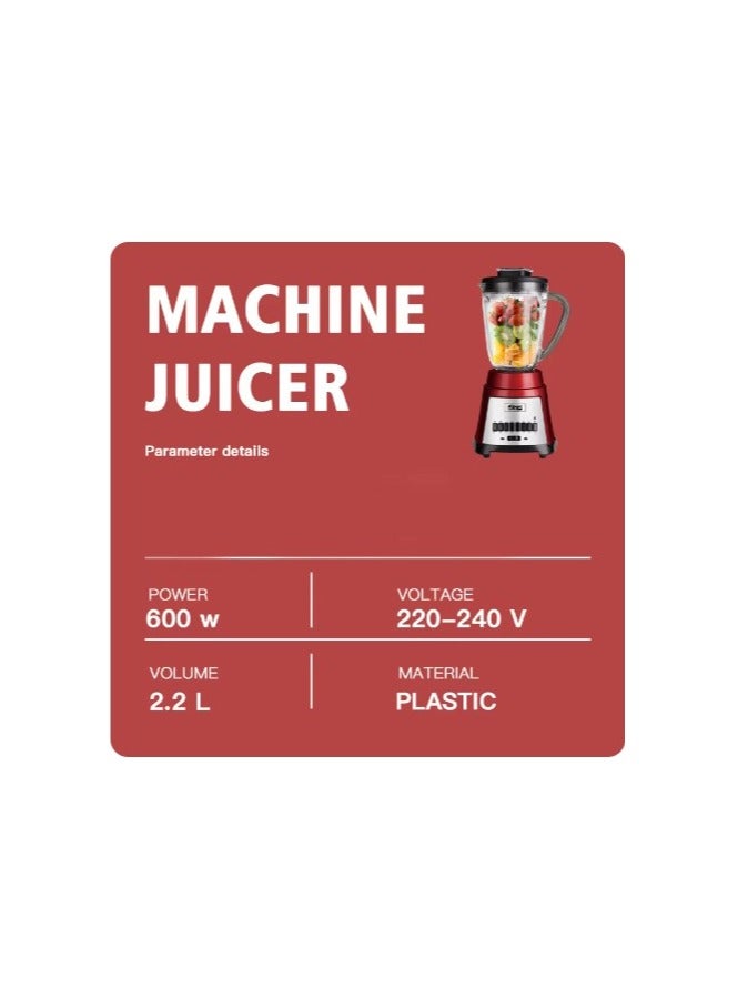 DSP Fruit Blender Maker Fresh Juice Juicer Blender Food Processor Home Appliances 600W 2.2L Tank Capacity - Image 5