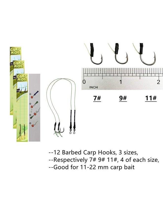 Drchoer Method Feeder Carp Rigs Set: 15g 20g 25g 35g 30g 40g 50g 60g Inline Feeders Carp Fishing Rigs - Image 2