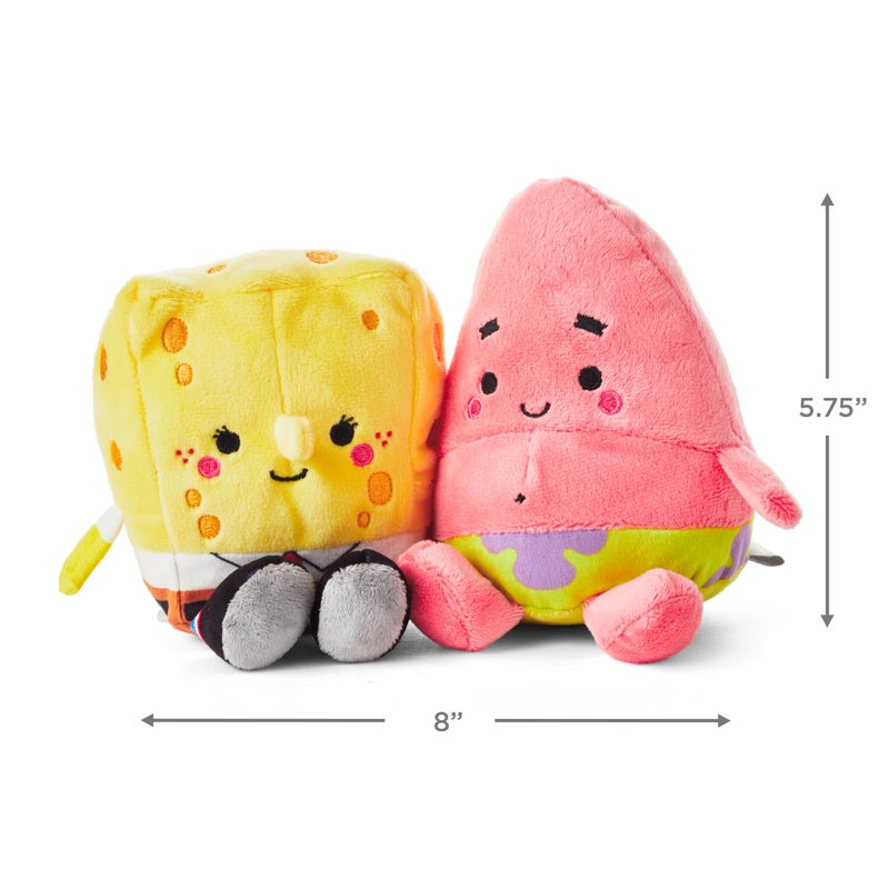 Hallmark Better Together Nickelodeon Magnetic Plush (Spongebob and Patrick) 5.75"" Stuffed Toys  Easter Gifts for Kids - Image 3