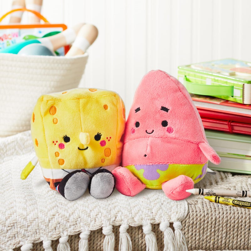 Hallmark Better Together Nickelodeon Magnetic Plush (Spongebob and Patrick) 5.75"" Stuffed Toys  Easter Gifts for Kids - Image 2
