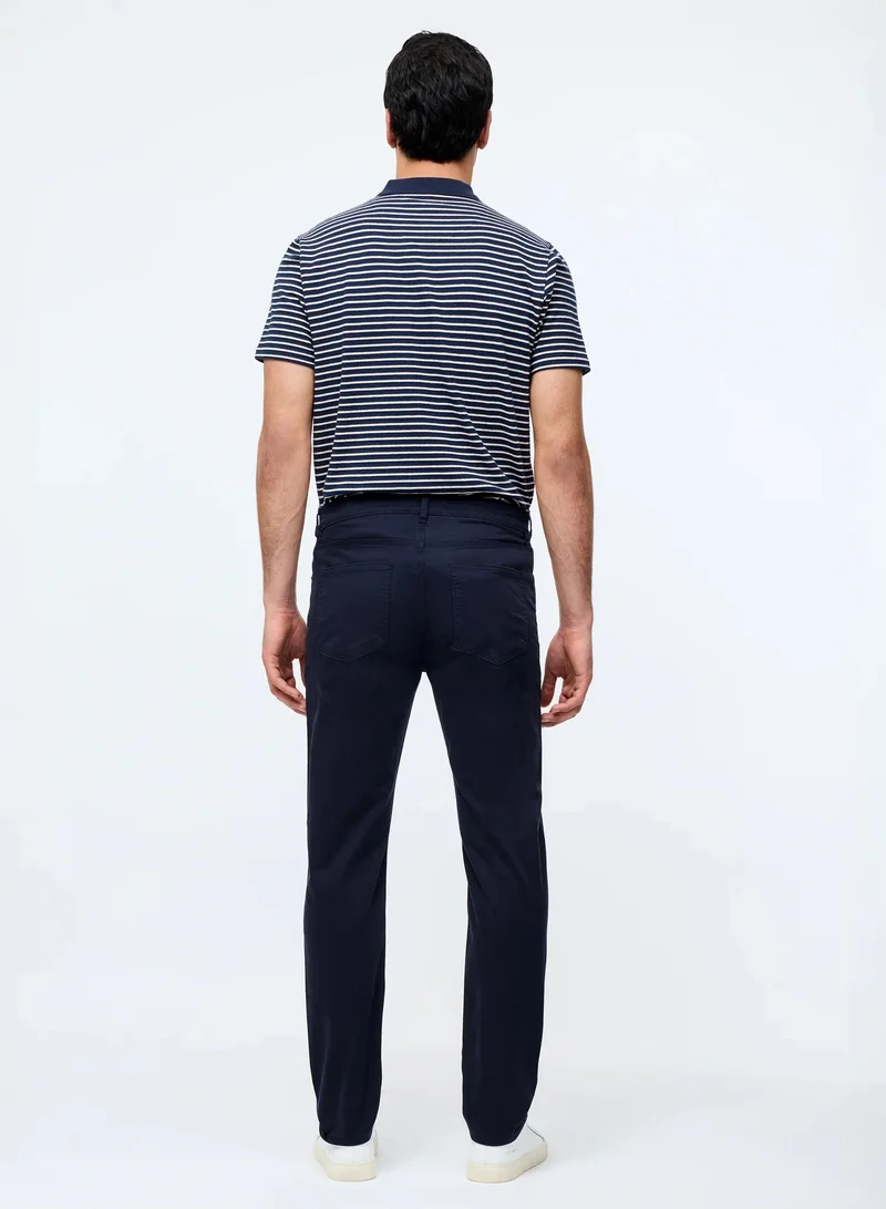 French Connection Navy Cotton Stretch 5 Pocket Jeans for Men | Best Price UAE