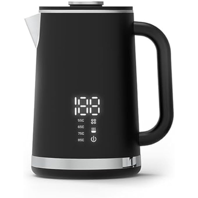 HEROCKX Electric Kettle Portable Electric Kettle 17 L Personal Hot Water BoilerTouch Screen Display FiveStage Thermostat Electric Tea Kettle For CoffeeTeaMilk - Image 1