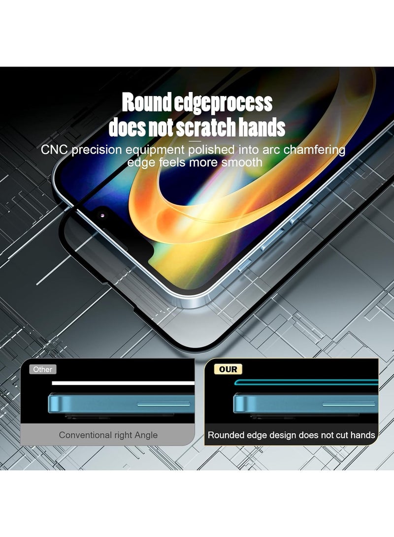 Beauenty 2 Pack Screen Protector for Realme C75,Full Coverage 9H Tempered Glass Film,HD Clear Scratch Resistant,Bubble-Free for Realme C75 Screen Protector - Image 4