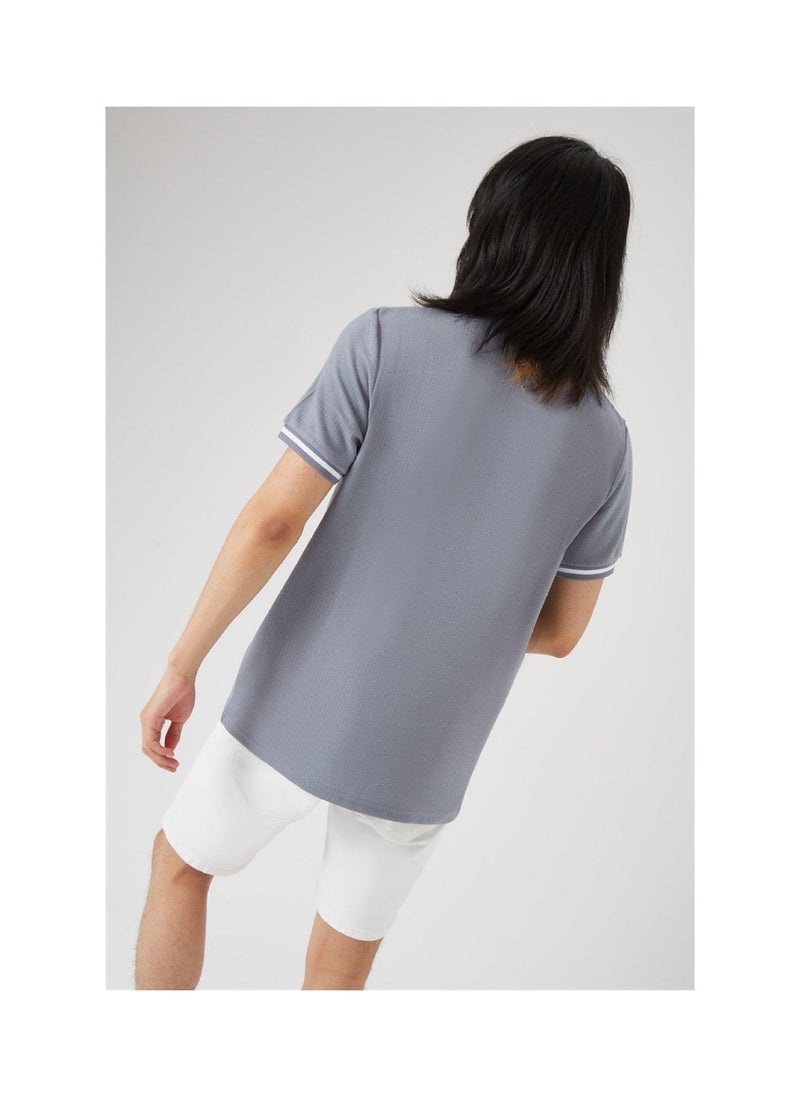 BURTON - Seed Texture Zip Polo - Image 1