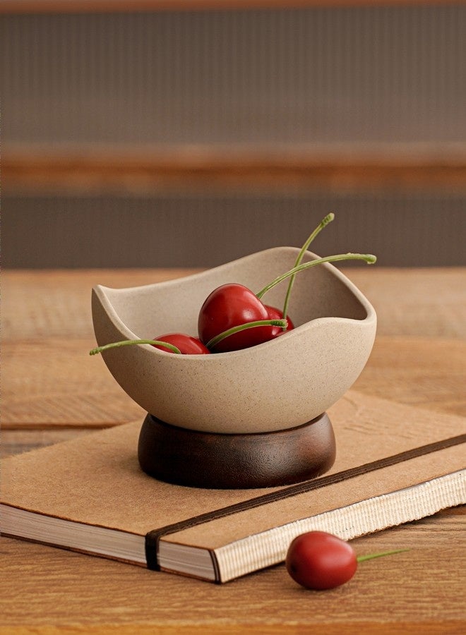 2-pack, Japanese ceramic fruit plate, nut container, dried fruit fructose, nut biscuit plate, ice cream cup, ice cream plate, high temperature resistance, drop resistance, gift gift. - Image 5