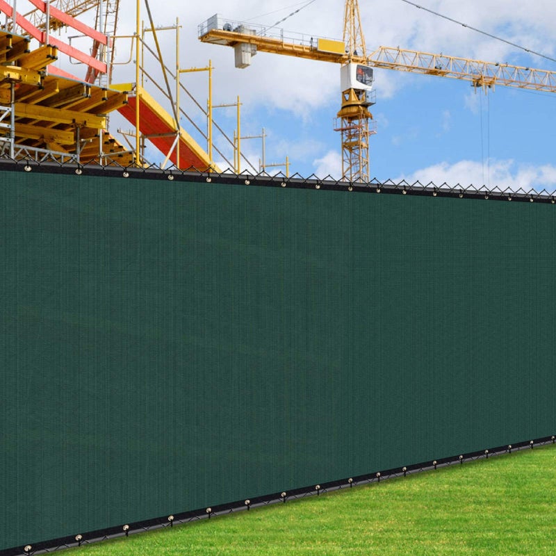 iCover 4x25ft Privacy Screen Fence, Outdoor Fencing Panels, Garden Windscreen Mesh Shade Sail Net Barrier, Include Reinforced Bindings and Brass Grommets Cable Zip Ties,Green - Image 1