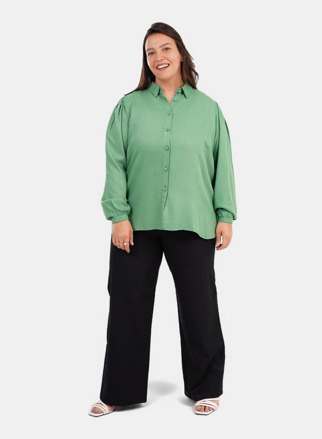 Clue Long Puffy Sleeves Blouse  - Image 1
