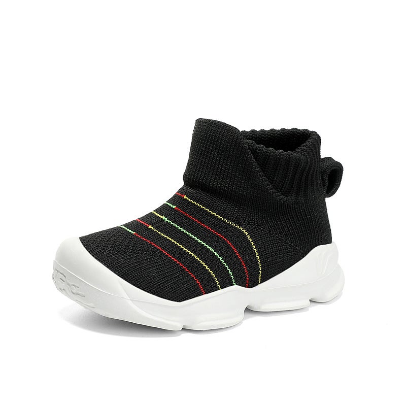 Children'S Socks 2024 New Fly-Woven Breathable Non-Slip Thin Cushioning Light Elastic Wear-Resistant Sports Casual Shoes Tide - Image 1