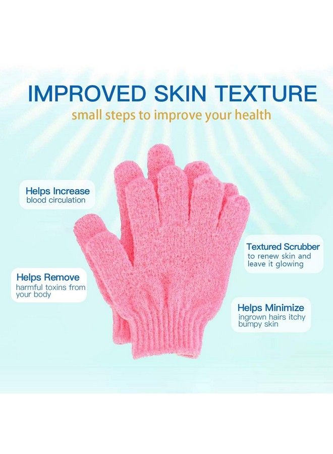 ATB 4 Pairs Exfoliating Gloves Premium Scrub Wash Mitt For Bath Or Shower Luxury Spa Exfoliation Accessories For Men And Women - Image 3