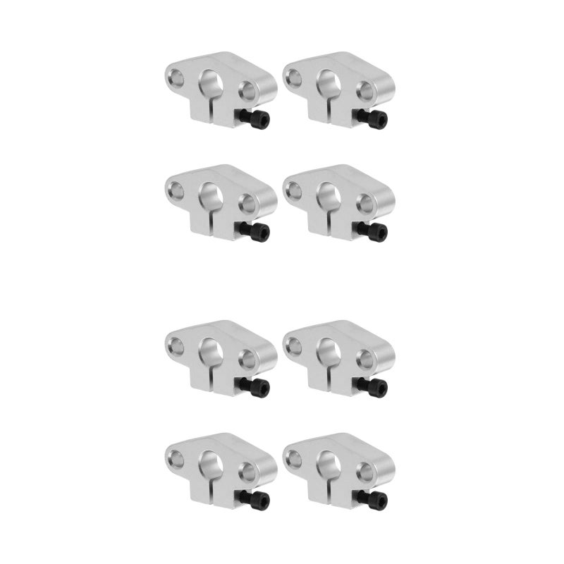 8 Pcs Aluminum Alloy Linear Clamping Rod Rail Guide Shaft Support - Image 1