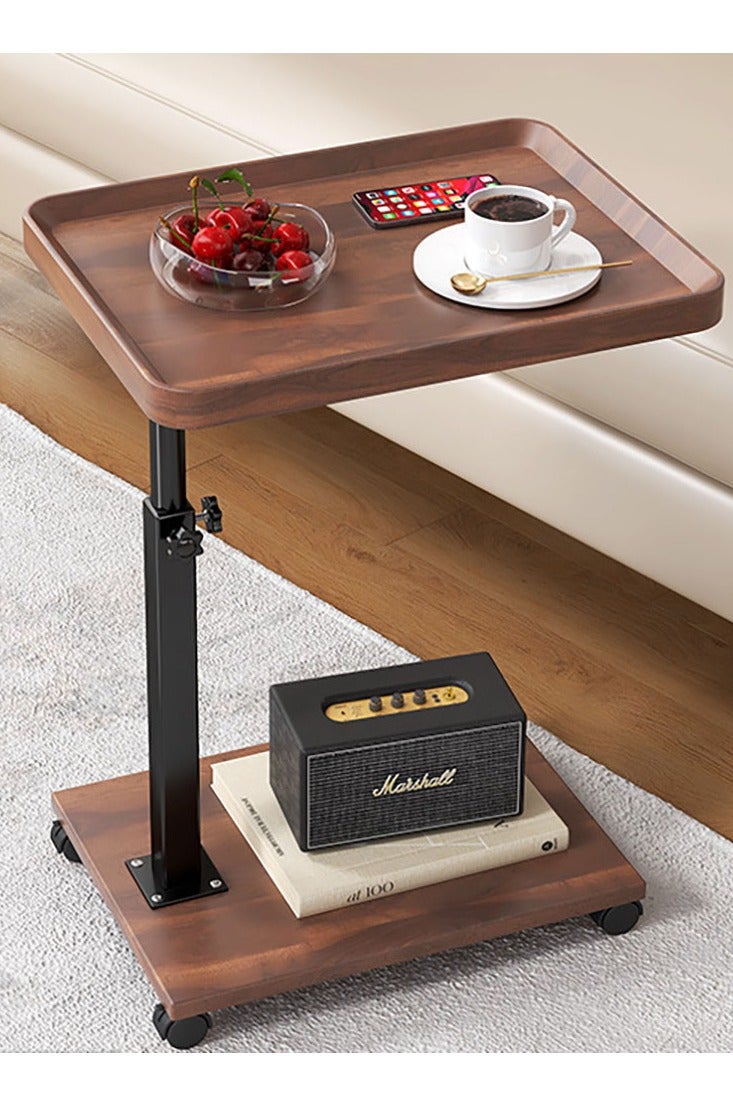 TAPIT C Table End Table Adjustable Height 360°Swivel TV Tray Table for Small Spaces Couch Tables That Slide Under C Shaped Side Tables with Wheels for Living Room and Bedroom Bed Chair Snack Table - Image 1