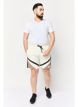 The Giving Movement Men Brand Logo Basic Shorts, Off White  - Image 4