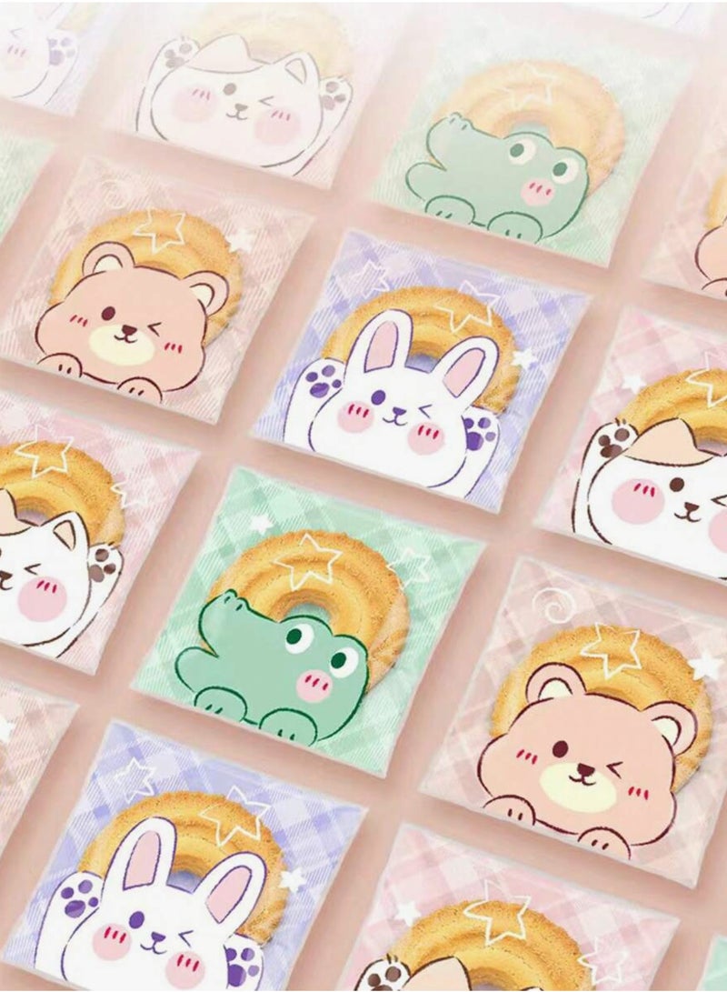 توزيعات العيد اكياس توزيعات العيد و هدايا العيد اكياس تغليف كوكيز 50 قطعة بتصميم رسومات كرتونية جميلة مناسبة للاطفال و توزيعات العيد والهدايا و الحلويات قابل للاغلاق باحكام متنوع الاشكال و التصاميم - Image 3