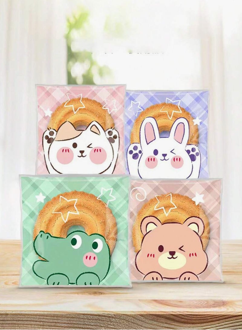 توزيعات العيد اكياس توزيعات العيد و هدايا العيد اكياس تغليف كوكيز 50 قطعة بتصميم رسومات كرتونية جميلة مناسبة للاطفال و توزيعات العيد والهدايا و الحلويات قابل للاغلاق باحكام متنوع الاشكال و التصاميم - Image 4