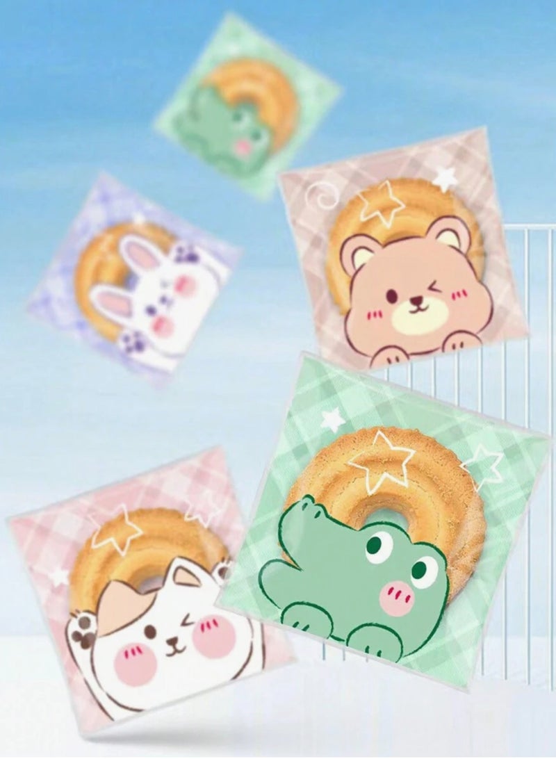 توزيعات العيد اكياس توزيعات العيد و هدايا العيد اكياس تغليف كوكيز 50 قطعة بتصميم رسومات كرتونية جميلة مناسبة للاطفال و توزيعات العيد والهدايا و الحلويات قابل للاغلاق باحكام متنوع الاشكال و التصاميم - Image 5