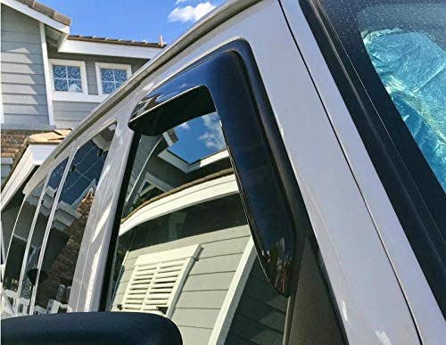 Lightronic Extra Durable Clip-on In-Channel Auto Vent Window Visor, Fit 1992-2006 Ford E-series Econoline Vans E-150, E-250, E-350 & E-450 Super Duty, UV Protect Rain Guard Wind Deflector, Smoke, 2Pcs - Image 3