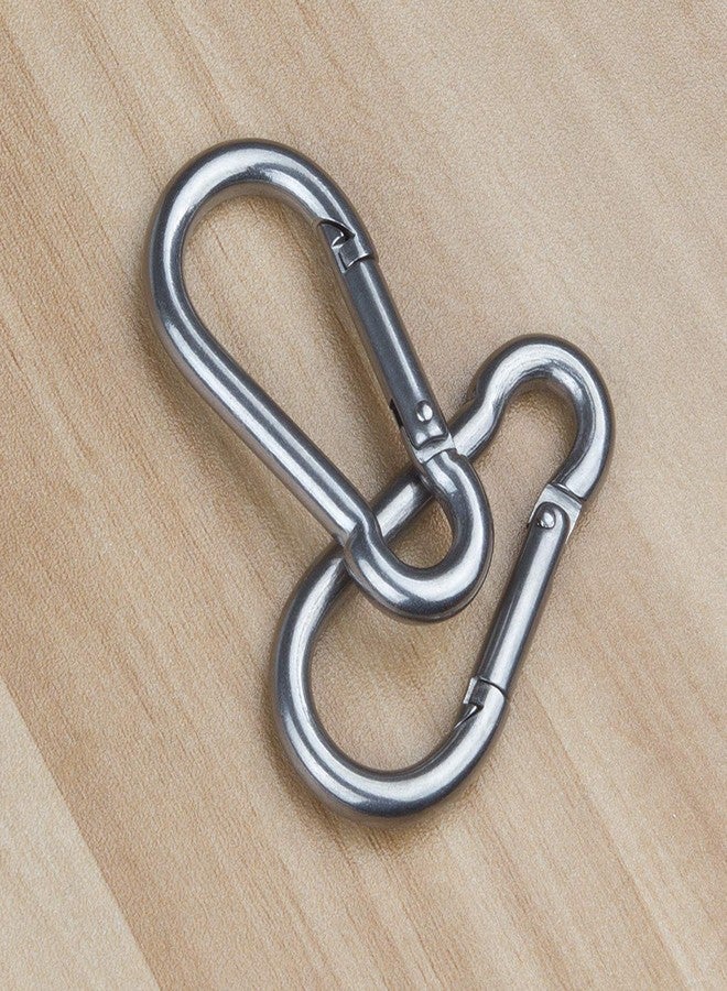 CBTONE 8 Pack 3 Inch Spring Snap Hook Stainless Steel 304 Carabiner Clips Heavy Duty Quick Link Hook for Outdoor Camping Hiking Hammock Swing (M8 x 80mm) - Image 4