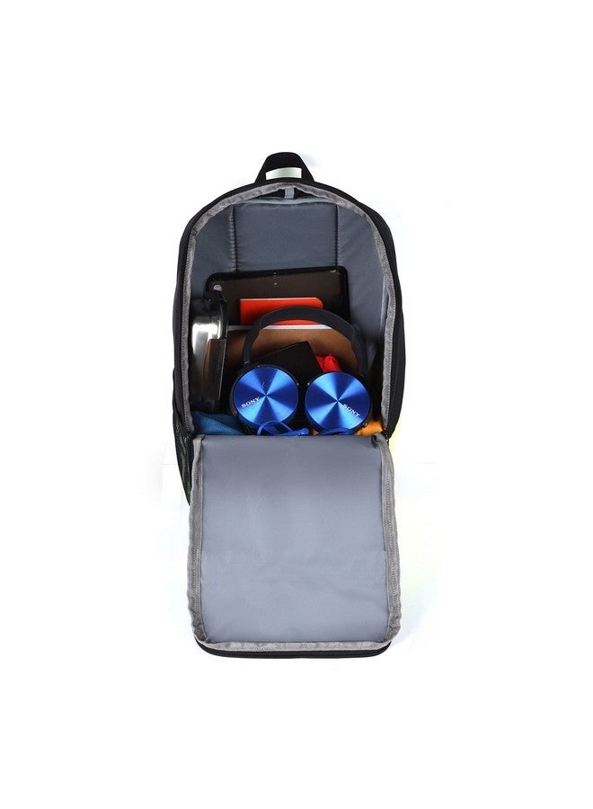 Gear SUPERIOR XL 17L Samll Water Resistant School Backpack/College Bag/Sports Bag with Shoe Compartment for Men/Women (Black-Fluroscent Green) - Image 5