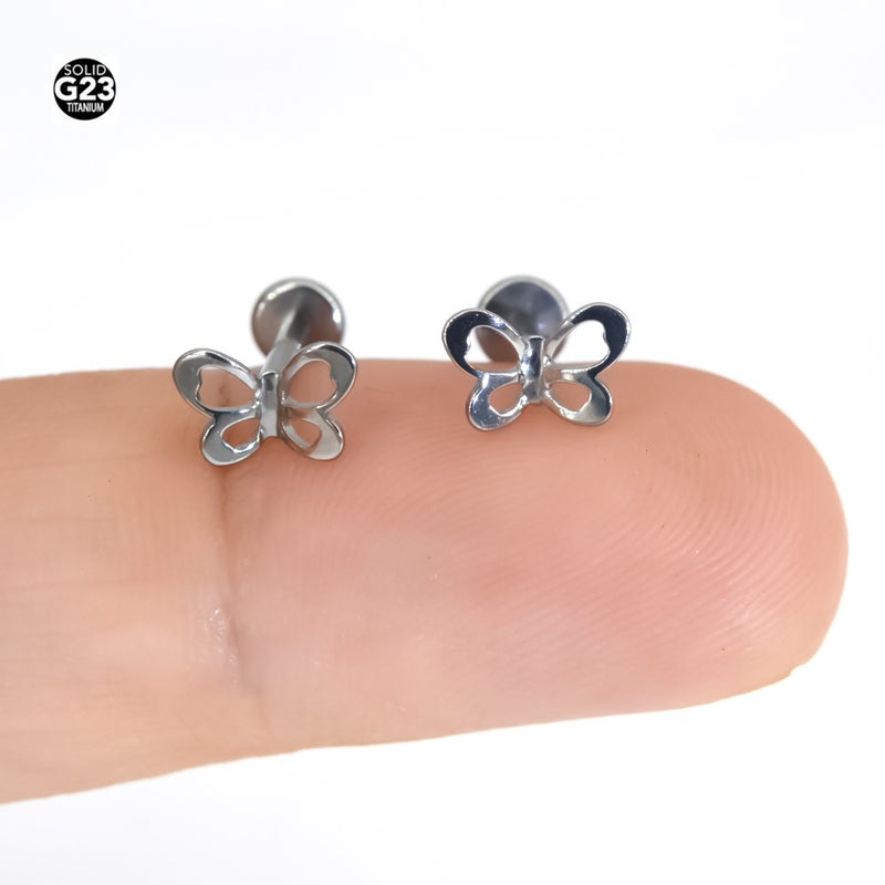 F136 Implanted Titanium Alloy Hollow Butterfly Lip Nail Ear Bone Nail Trus 1.2Mm Internal Teeth 0.9 Mouth - Image 5