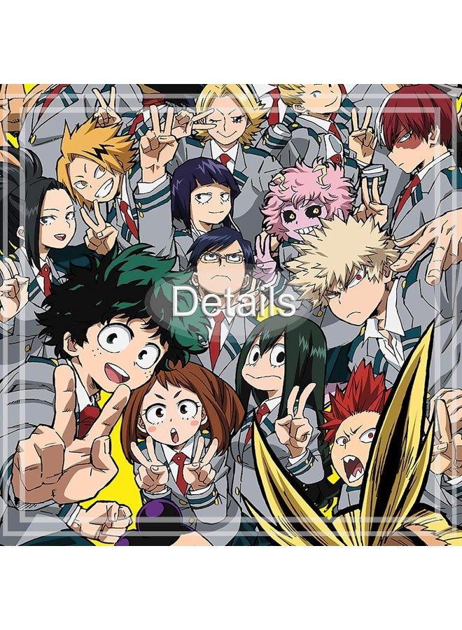 Emoda Home Trove Anime my hero academia poster mha print on canvas painting wall art for living room decor boy gift (unframed, q-mha 1pcs) - White - Image 4