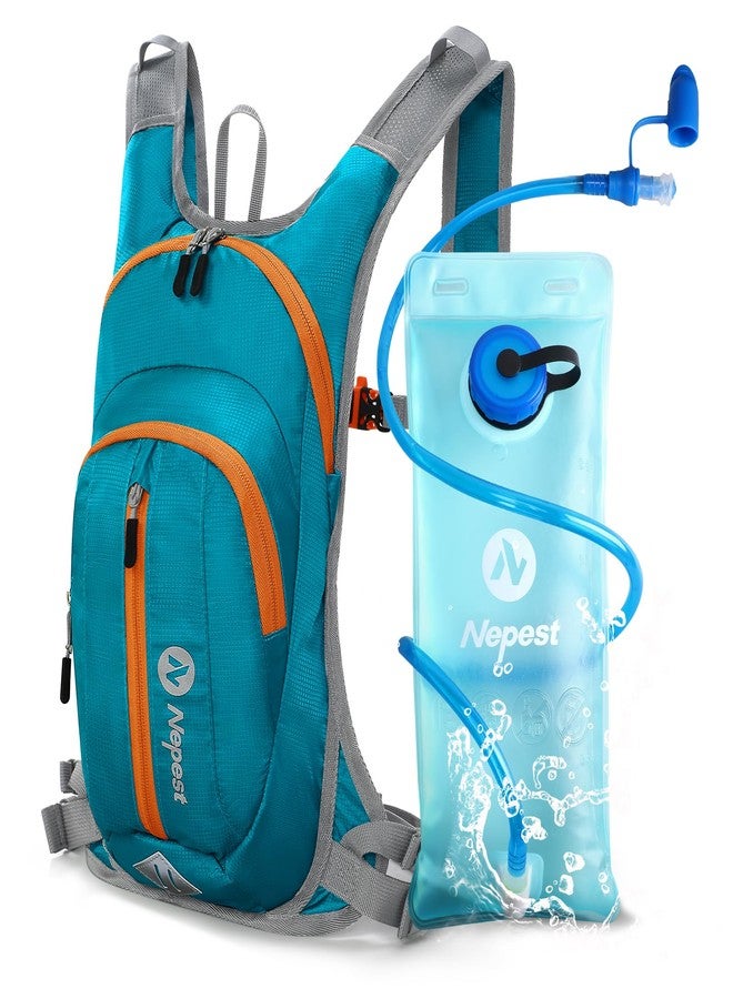 Nepest Hydration Pack Backpack with 2L Water Bladder, Lightweight Water Backpack for Hiking, Running, Biking, Teal - Image 1