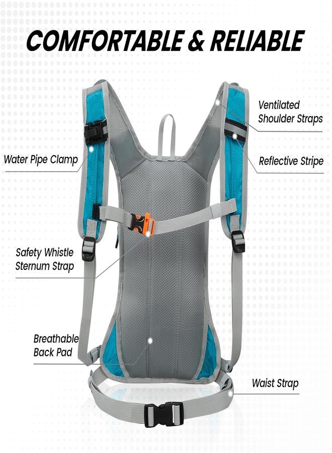 Nepest Hydration Pack Backpack with 2L Water Bladder, Lightweight Water Backpack for Hiking, Running, Biking, Teal - Image 3