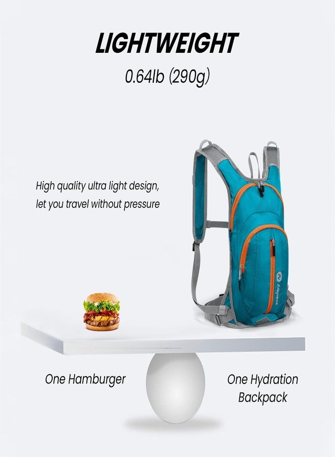 Nepest Hydration Pack Backpack with 2L Water Bladder, Lightweight Water Backpack for Hiking, Running, Biking, Teal - Image 2