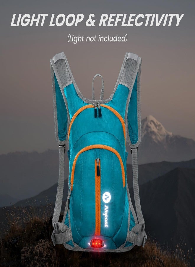 Nepest Hydration Pack Backpack with 2L Water Bladder, Lightweight Water Backpack for Hiking, Running, Biking, Teal - Image 5