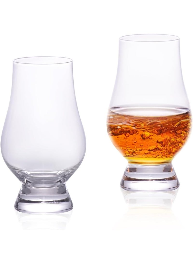 الأزرق جي دبليو زجاج ويسكي، طقم من 6 كؤوس تذوق الويسكي، زجاج تذوق الخزامى شفاف - Image 1